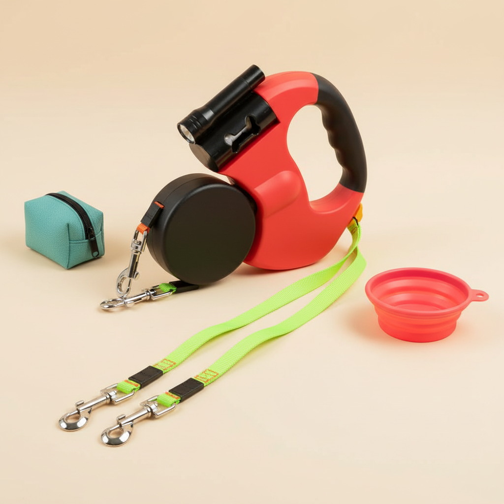 Auto Double Dog Leash