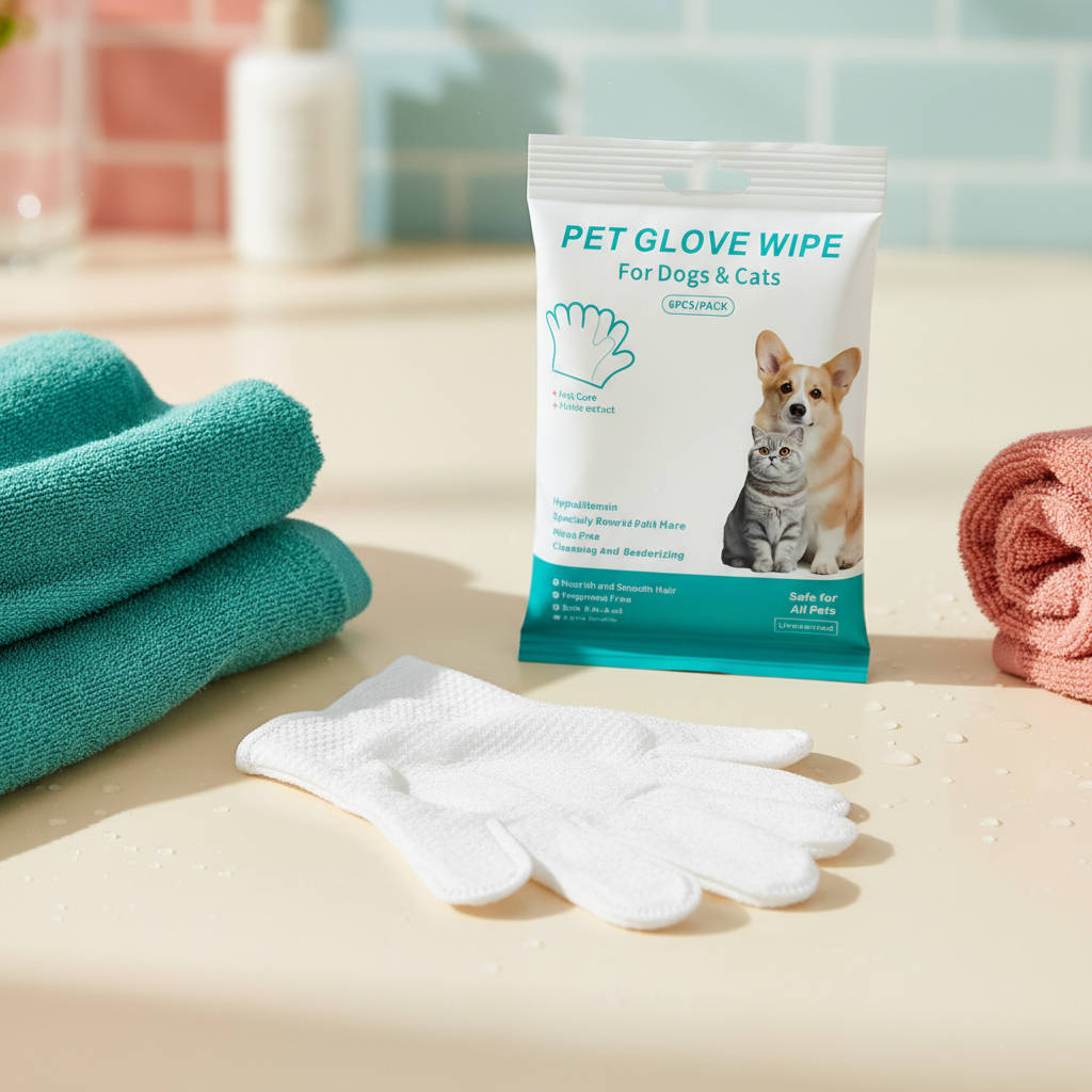 Pet Cleaning Gloves and Wipes